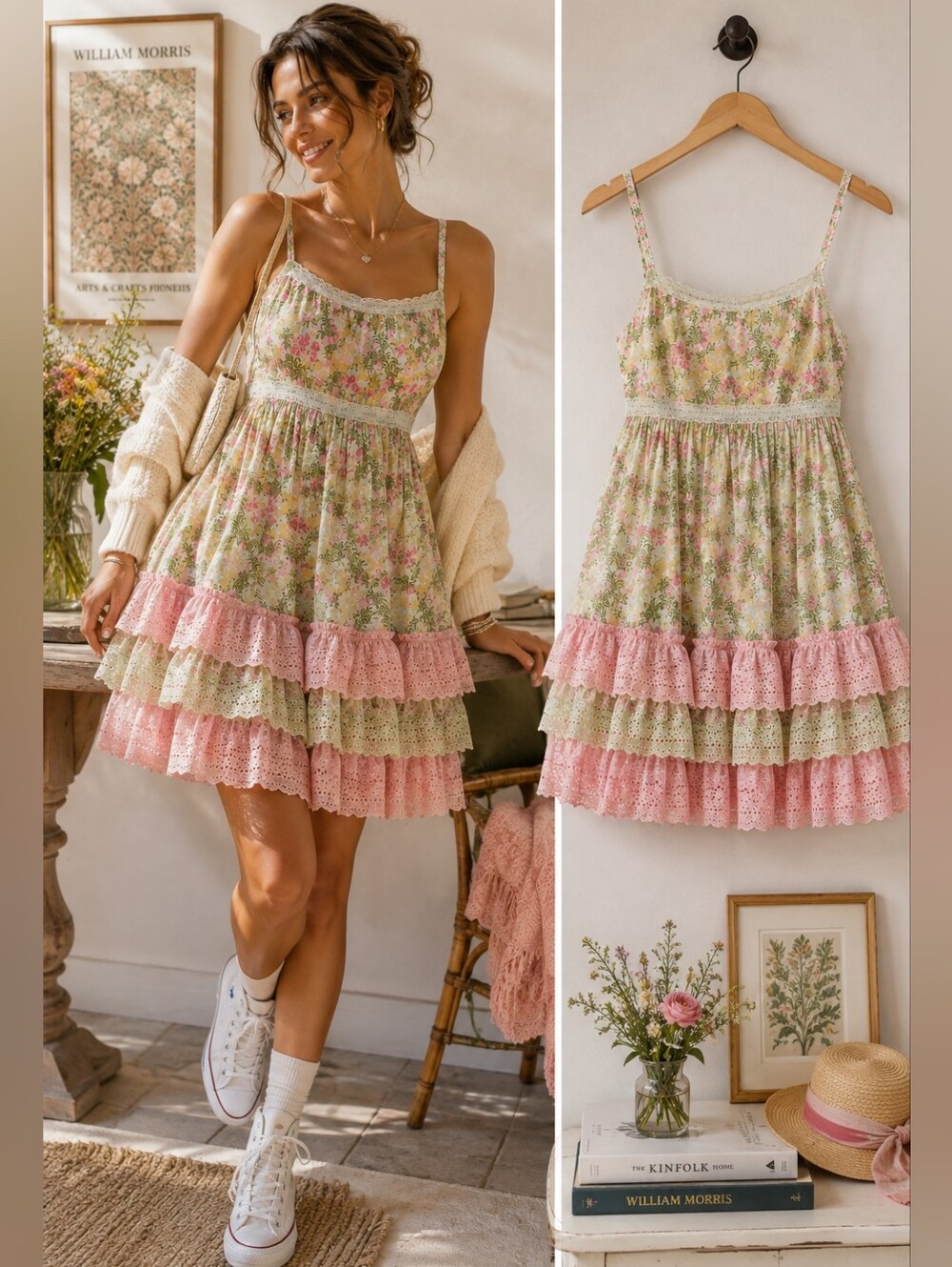 Morris & Co. Bower Floral Cotton Mini Dress / Nightdress NWT
